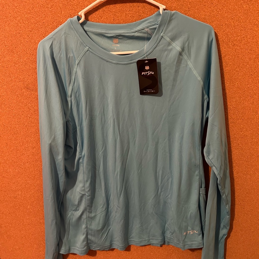 FitsT4 women’s long sleeve active shirt blue